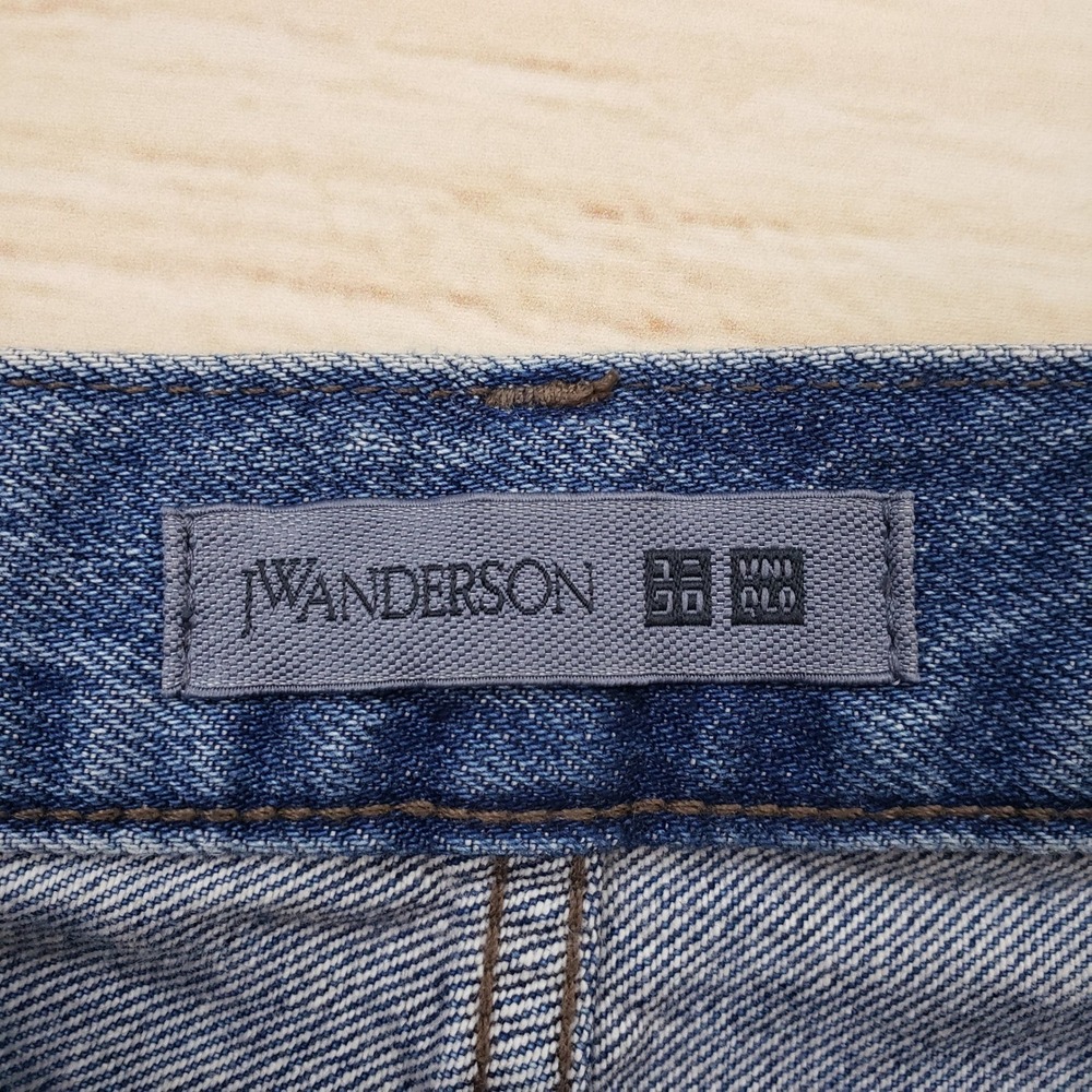JW Anderson Uniqlo Jeans Womens 26x31 Wide Straight Leg Jeans Blue Denim - Picture 5 of 12